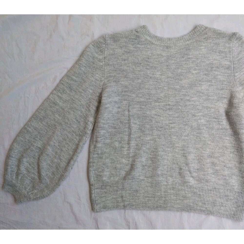 French Bulldog Frenchie Crew Sweater Gray Balloon Sleeves Women's - Picture 9 of 11